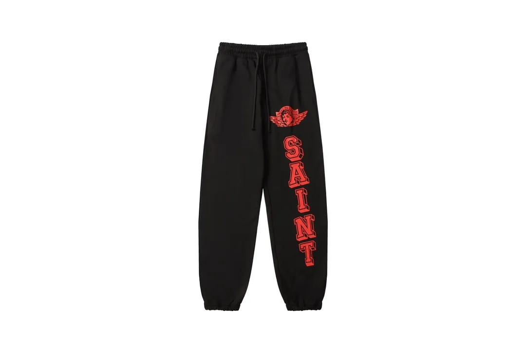 Saint Michael series of fashionable casual long sweatpants Style number: 243P190 Color: Black Size: S M L XL
